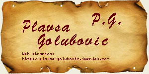 Plavša Golubović vizit kartica